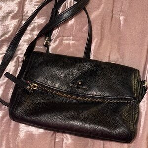 Kate Spade Black Crossbody Bag with Textured Leather